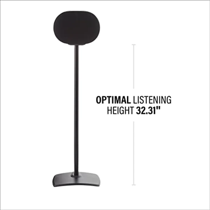 Sanus Lautsprecherständer für Sonos Era 300 Single WSSE31, Optimale Hörhöhe, Integriertes Kabelmanagement, Schwarz – Bild 5