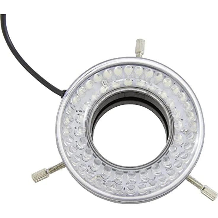 Omegon LED Ringleuchte, 60 helle LED's, direktes Auflicht, inkl. Netzteil und Dimmer – Bild 1