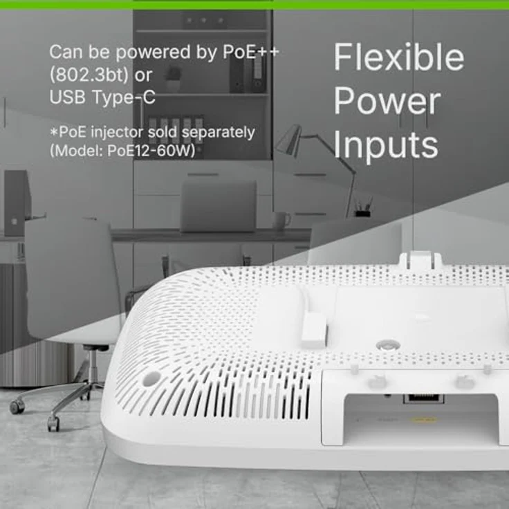 Zyxel NWA240BE, 802.11be Wifi 7 NebulaFlex Access Point mit 4800 Mbit/s, Tri-Band und MU-MIMO, zwei 2.5G LAN Ports, PoE+ Unterstützung – Bild 6
