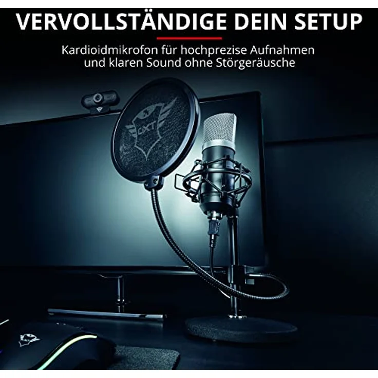 Trust Emita Professionelles USB Studio Mikrofon schwarz – Bild 3
