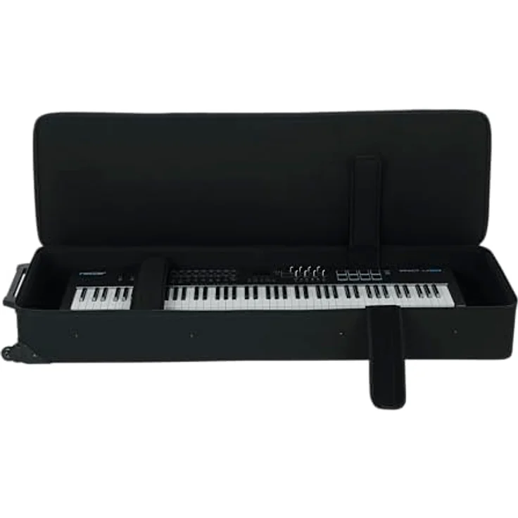 Gator Keyboard-Koffer (für Keyboards mit 88 Tasten, leicht, schlank, mit Rollen, Innenmaß ca. 137,2 x 38,1 x 15,2 cm) – Bild 3