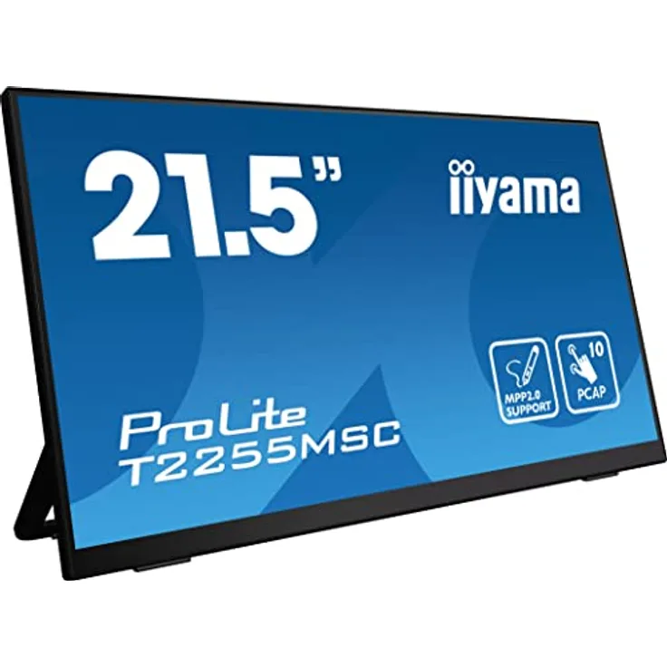 iiyama ProLite T2255MSC-B1 21,5" IPS LED Monitor Full-HD 10-Punkt Multitouch kapazitiv HDMI DP USB3.0 7H MPP2.0 schwarz