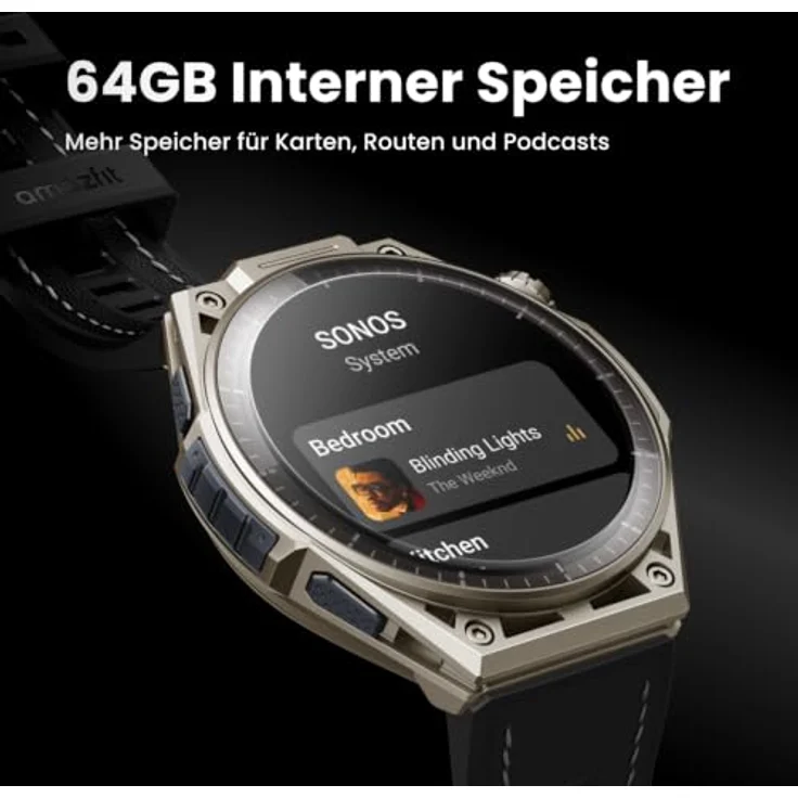 Amazfit Balance Ultra, Smartwatch aus Titan Grade 5 mit Saphirglas, 1.5" AMOLED Display, 30 Tage Akkulaufzeit, 180+ Trainingsmodi, 10 ATM wasserdicht – Bild 8