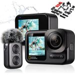 NATIONAL GEOGRAPHIC 5K Ultra-HD 60fps WLAN Action Cam Explorer 7, wasserdicht bis 15 m, mit Dual-Display