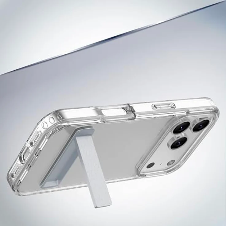 CELLULAR LINE Clear Stand Backcover für Apple iPhone 17 Pro Max, Transparent mit integriertem Standfuß und antibakterieller Oberfläche – Bild 3