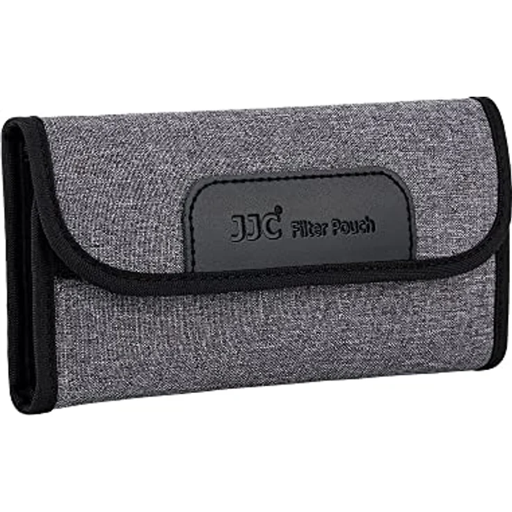 JJC 4 Taschen Kamera-Objektiv-Filtertasche für Filter bis Ø 58 mm, elastisches Neopren, mit Mikrofaser-Reinigungstuch, Schwarz – Bild 1