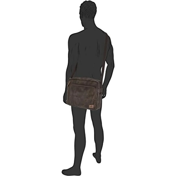 camel active Laos Messenger, 40cm Laptopfach aus 100% Kunstleder, braun – Bild 2