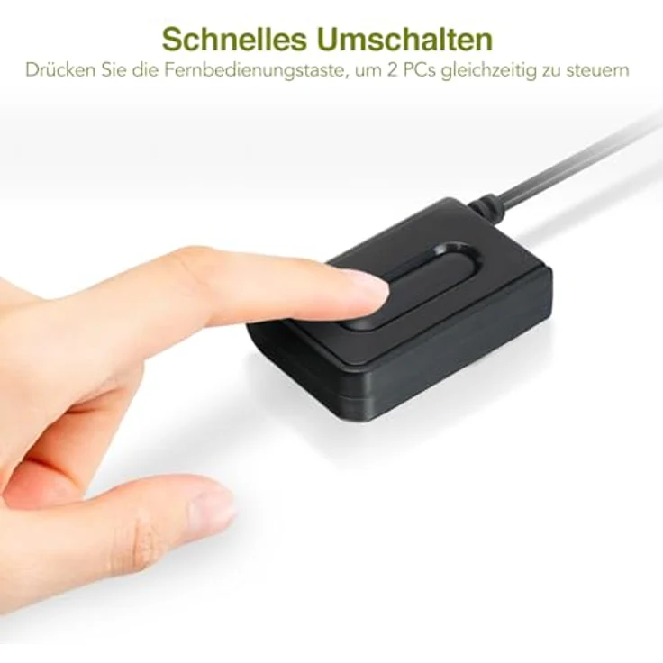 IOGEAR HDMI KVM Switch 2 PC 1 Monitor 4K@60Hz USB KVM Switch mit Audio, Kabel und Fernbedienung, Plug-n-Play, Multiplattformkompatibilität – Bild 5