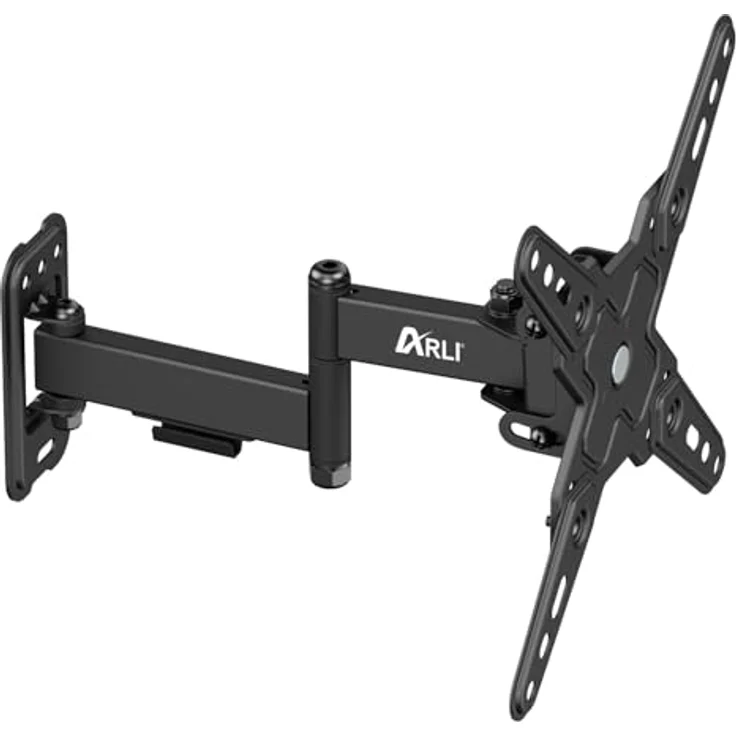 ARLI TV Wandhalter ausziehbar 23 - 42 Zoll LED LCD VESA Wandhalterung TV-Wandhalterung (Schwarz, bis 42,00 Zoll, neigbar schwenkbar drehbar) – Bild 2