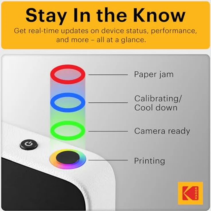 Kodak Printomatic+ Sofortbild Digitalkamera 10MP, RGB LED, druckt wisch- und wasserfeste 2x3" Fotos, schwarz – Bild 5