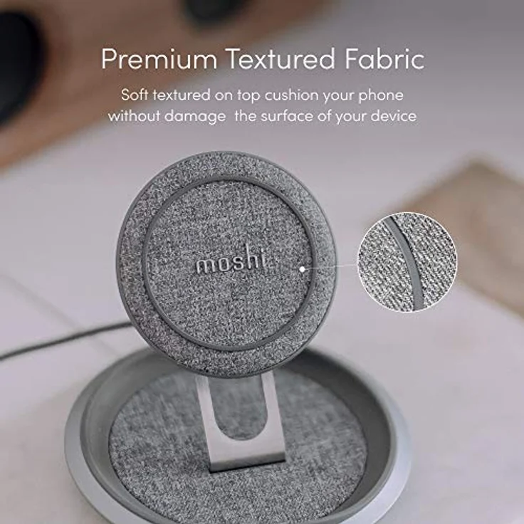 Moshi Lounge Q Indoor (15 W), Wireless Charger, Grau – Bild 8