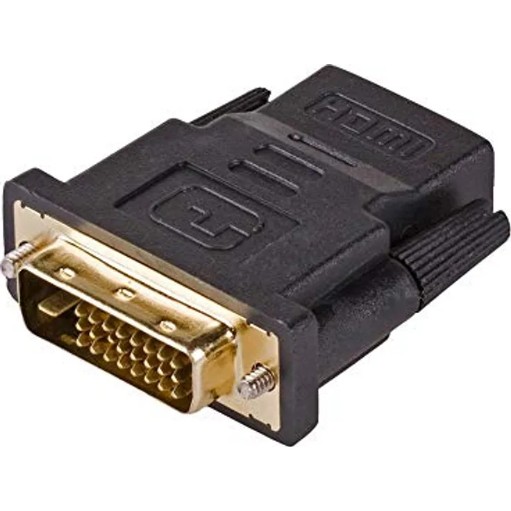 AKYGA AK-AD-41 HDMI auf DVI Adapter, DVI 24+1 Dual Link Stecker mit vergoldeten Kontakten