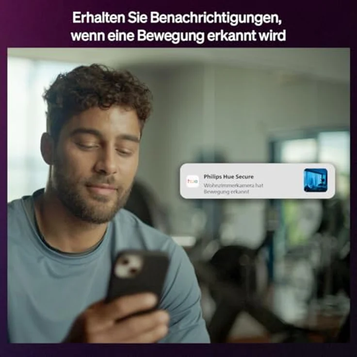 Philips Hue Secure Kamera 2K Desktop, Netzwerkkamera mit intelligenter Bewegungserkennung, Weiss – Bild 5