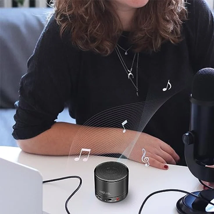 LogiLink Bluetooth 5.3 Lautsprecher mit eingebautem Mikrofon, FM-Radio und microSD Kartenleser – Bild 2