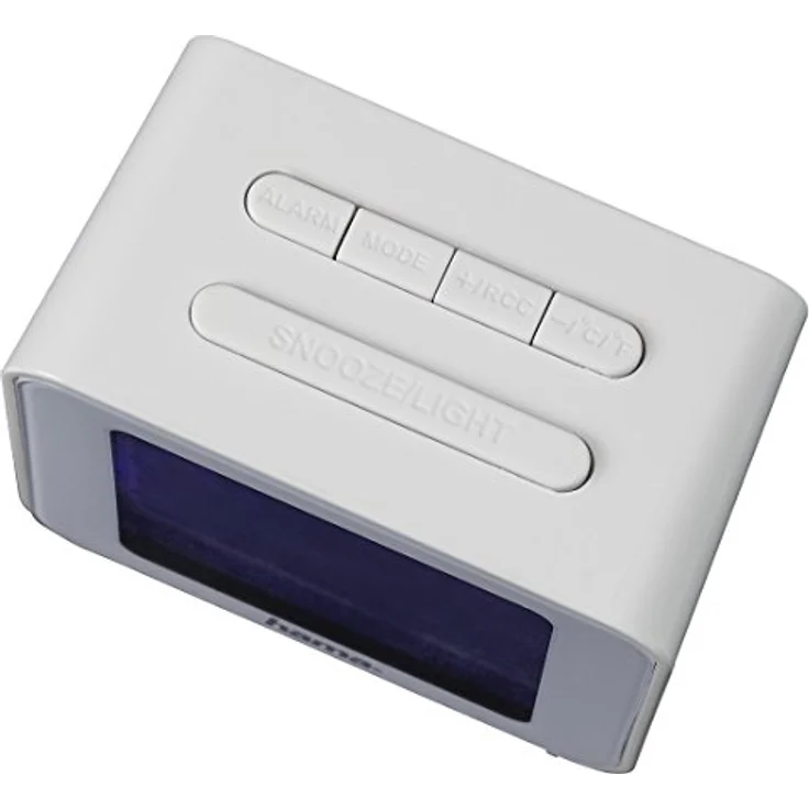 Hama Funkwecker digital (Kleiner Wecker mit Funk und Licht, Reisewecker mit automatischer Zeitanpassung, Digitalwecker inkl. Batterie) weiß – Bild 3
