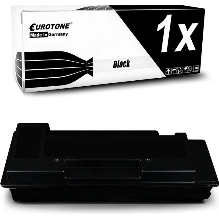 Eurotone Tonerkartusche TK120, Schwarz, kompatibel mit Kyocera Druckern, 7200 Seiten Druckleistung