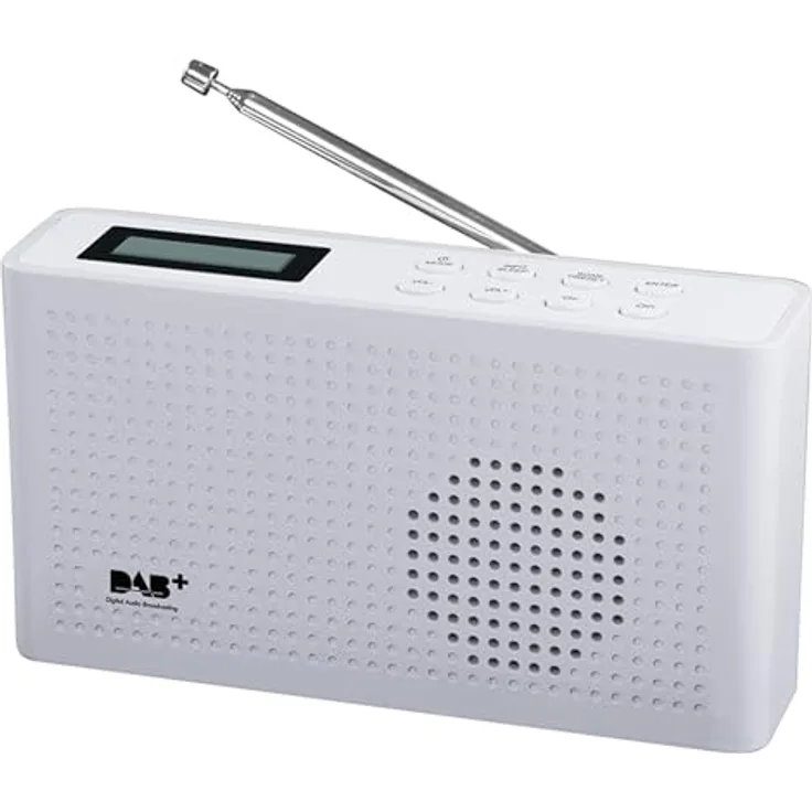 Reflexion TRA26DAB/W Tragbares UKW Radio mit DAB/DAB+ (16 Watt) Displayanzeige, Intregierter Akku, 20 Senderspeicherplätze, weiß