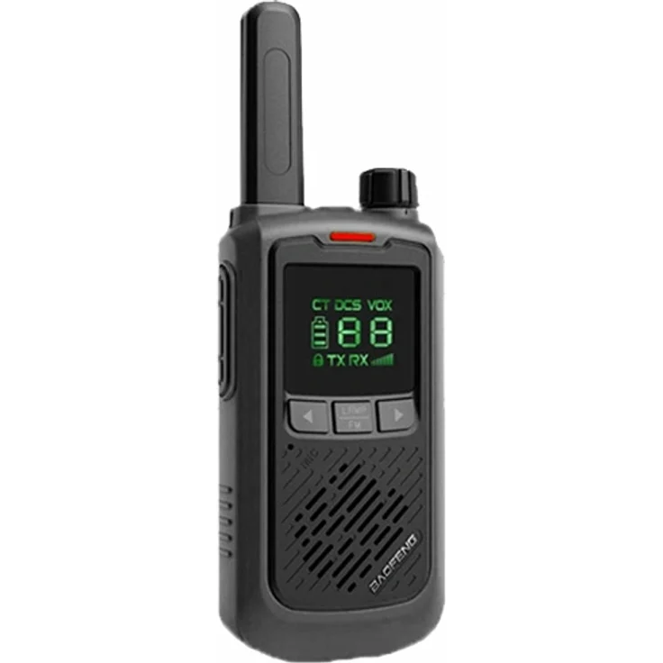 BAOFENG Walkie-Talkie BF-T17, Funkgerät mit 16 Kanälen und 10 km Reichweite, schwarz, 2er Set