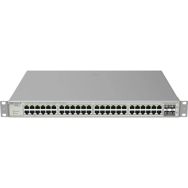 Ruijie Reyee 48-Port Gigabit Layer 3 PoE Switch, 48x Gbit, 4x SFP+, Cloud-managed, 740W