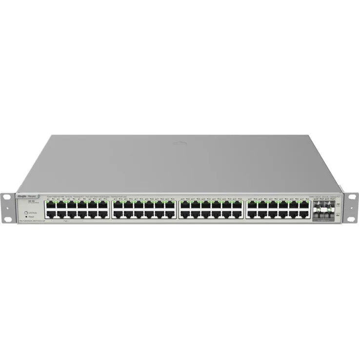Ruijie Reyee 48-Port Gigabit Layer 3 PoE Switch, 48x Gbit, 4x SFP+, Cloud-managed, 740W