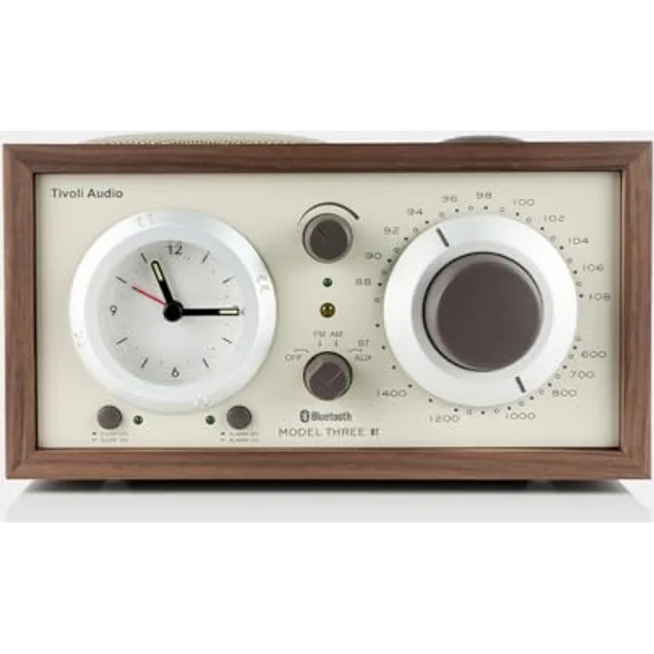 Tivoli Audio Model Three BT, AM/FM Radiowecker mit Bluetooth und Walnuss-Gehäuse – Bild 1