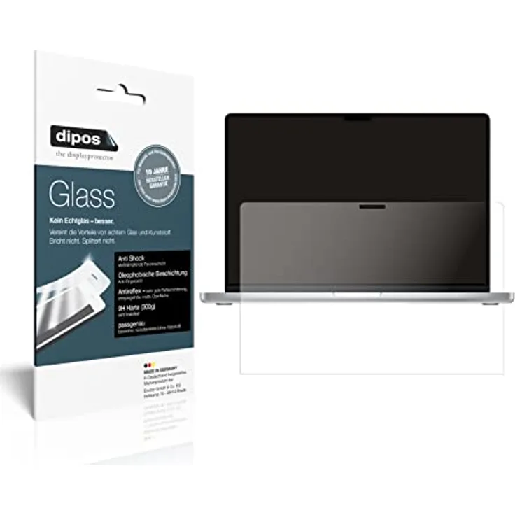 dipos I 2X Displayschutz matt kompatibel mit Apple MacBook Pro 16 Zoll (2021) Schutzfolie 9H Anti-Shock