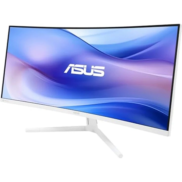 ASUS VU34WCIP-W 34 Zoll Eye Care Monitor (WQHD, 1500R Curved, 178° Weitwinkel-Panel, 100Hz, Luftionisator, USB-C PD 65W, Lautsprecher, HDMI, DisplayPort) – Bild 3