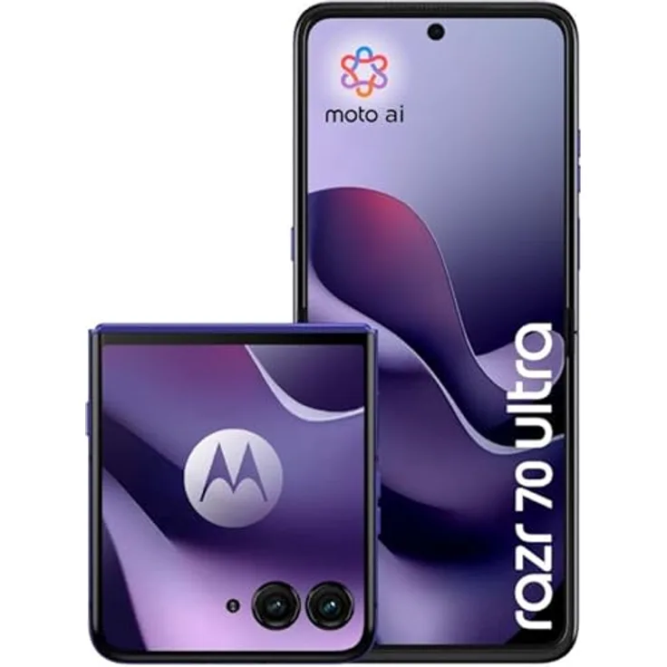 Motorola razr 70 Ultra 5G, Smartphone mit 512GB Speicher, 16GB RAM, Dual SIM, Pantone Orient Blue, AMOLED Display