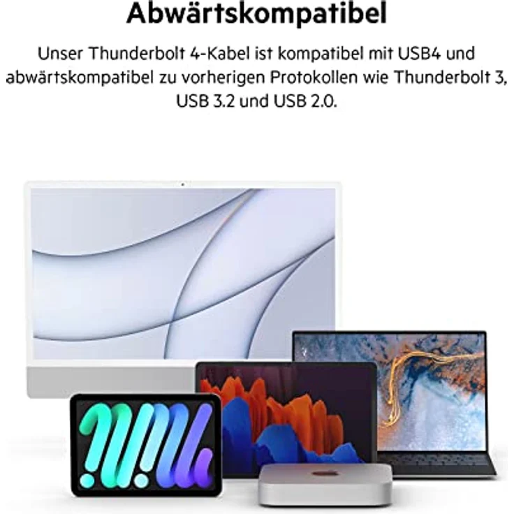 Belkin Thunderbolt 4-Kabel INZ002bt2MBK, USB-C 40Gb/s, 100W, 2m, schwarz – Bild 5