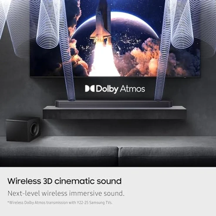 Samsung Soundbar HW-Q930F/ZF 2025, 9.1.4 Kanäle, Dolby Atmos, DTS:X, kabelloser Subwoofer, 580 Watt, HDR10+ Gaming – Bild 4