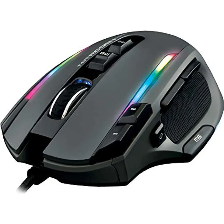 THE G-LAB Kult NITROGEN CORE Hochleistungs-Kabel-Gaming-Maus - Avago 10.000 DPI-Optischsensor, RGB, Anpassbares Gewicht, 11 Extrem Programmierbare Tasten, Ultraleicht – Kompatibel mit PC/PS5/Xbox One
