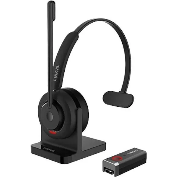 Fanvil DH301D, On-Ear DECT/Bluetooth Headset mit rauschunterdrückendem Mikrofon und 12 Stunden Sprechzeit