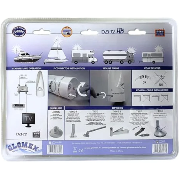 Nordwest-Funk VT300 GLOMEX TV-Antenne für DVB-T-DVB-T2 weiß – Bild 7