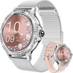 BOCLOUD Smartwatch (Android iOS), Damen Handy IP68 wasserdichte Fitness Tracker mit Mehrere Sportmodi, elegant in Schwarz