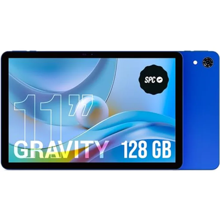SPC Gravity 11 Zoll HD Tablet, Octa-Core, 4GB RAM, 128GB Speicher, Blau, Android 14, 7 Stunden Akku, Dual Band WiFi