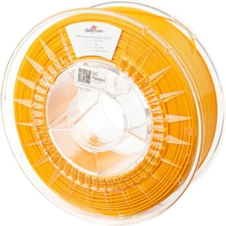 Spectrum Filaments Premium PETG, 1kg 1,75mm 3D-Druckmaterial, Signal Gelb, Made in EU
