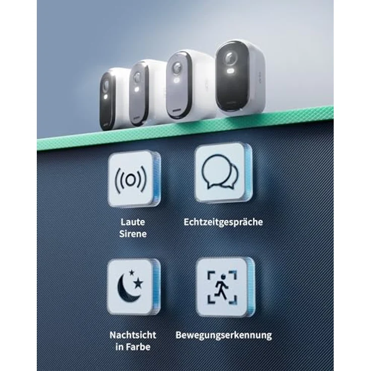 Arlo Essential 2 HD Akku Überwachungskamera Aussen WLAN, Kabellos, 1080p Video, Farbnachtsicht, Licht, Bewegungsmelder, Sirene, 2-Wege Audio, Smart Home + Arlo Secure Plan Testzeitraum, 4er Set – Bild 2