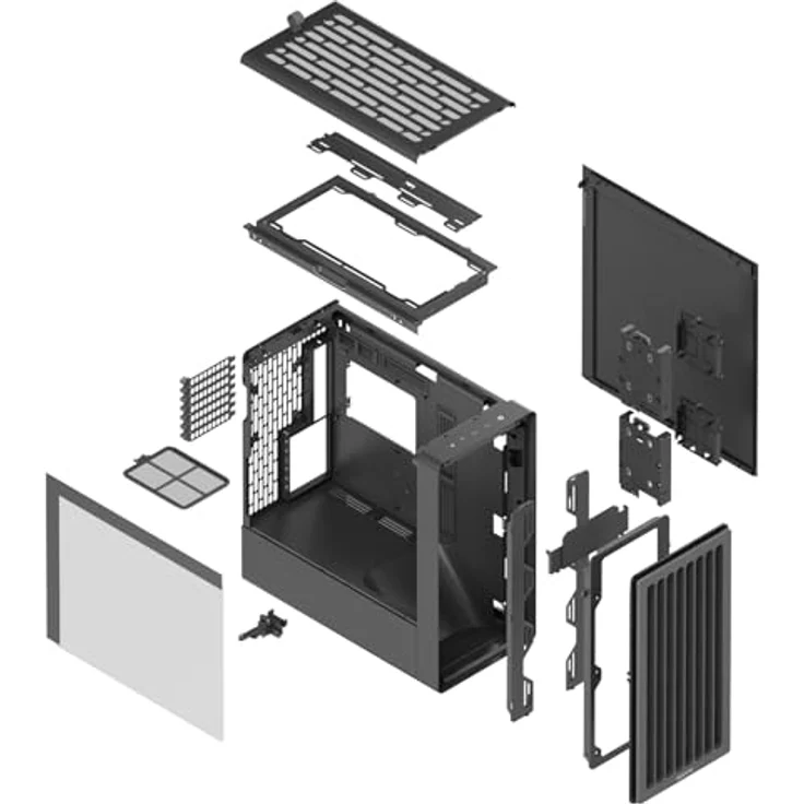 HAVN BF 360 Midi-Tower PC-Gehäuse für E-ATX, Tempered Glass, schwarz, mit Luftstrom-Optimierung und magnetischen Panels – Bild 10