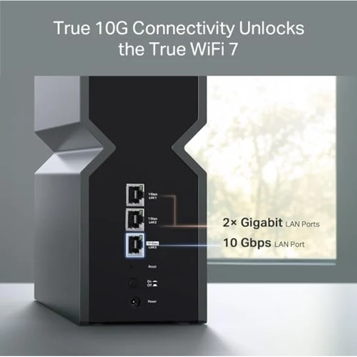 TP-Link BE19000, Tri-Band Wi-Fi 7 Range Extender mit 19 Gbps, 8 Antennen, EasyMesh-kompatibel und 10G-Port – Bild 5