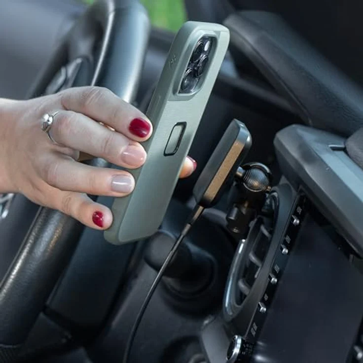 Peak Design Ball Mount Adapter Charging 20mm v2, Smartphone Halterung mit Qi2-Ladung und wetterfester Aluminiumkonstruktion, Schwarz – Bild 5