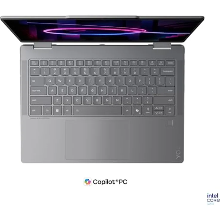 Lenovo Yoga 7 2-in-1 Aura Edition Laptop | 14" 2.8K WUXGA OLED Touch Display | Intel Core Ultra 7 355 | 32GB RAM | 1TB SSD | UMA Intel Grafik | Windows 11 | QWERTZ | Grau | 3 Monate Prem.Care – Bild 4