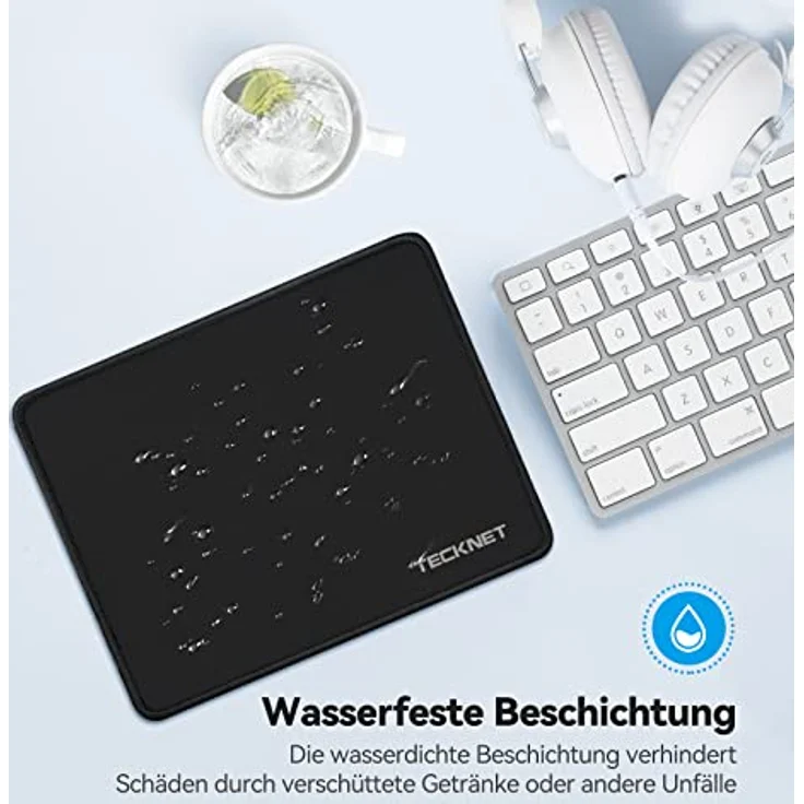 TeckNet L G101 Mauspad Gaming, 320 x 250 x 2 mm, rutschfester Gummi-, kompatibel mit Laser und Optischer – Bild 4