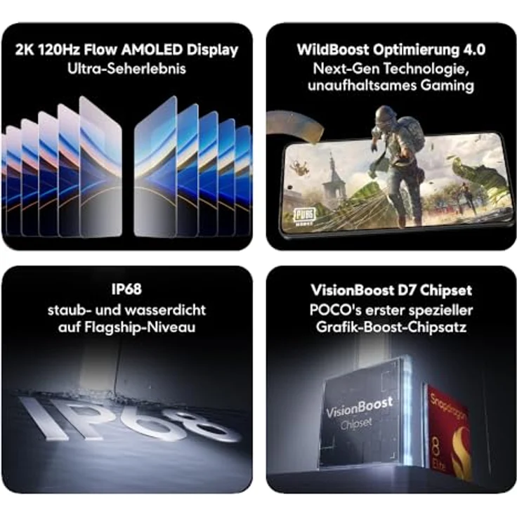 Xiaomi Poco F7 Ultra Smartphone, 12+256GB, Gelb, 50MP Kamera, 120Hz AMOLED Display, Snapdragon Prozessor, 5300mAh Akku, Dual-SIM – Bild 2