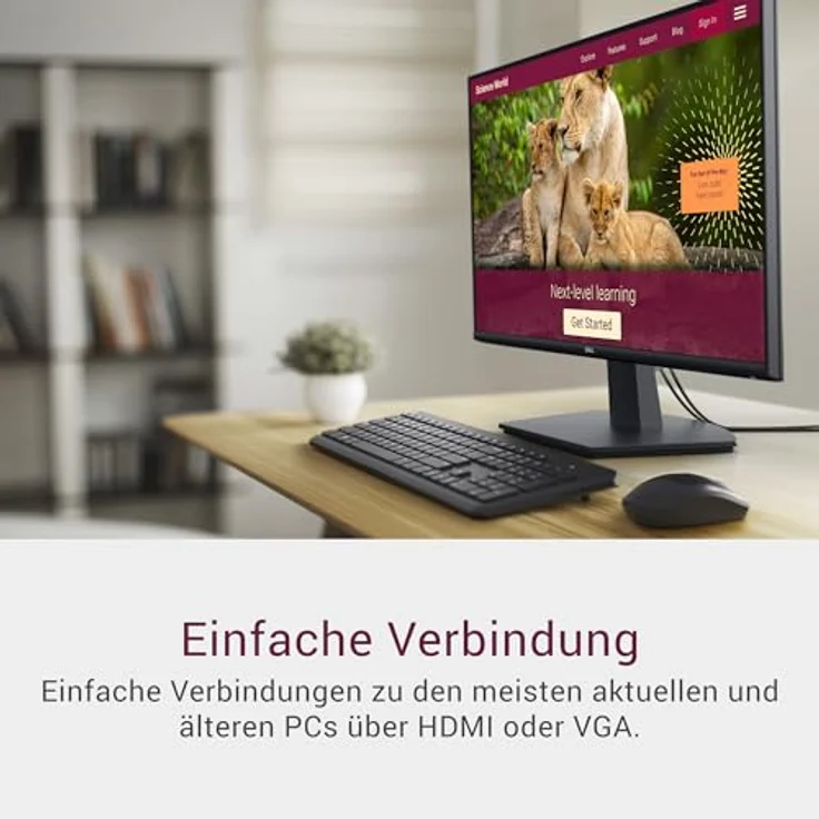 Dell 27 Monitor SE2725HM Monitor 27 Zoll Full HD (1920x1080), 100Hz, IPS, 5ms, Neigbar, Comfortview Plus, Schwarz – Bild 3