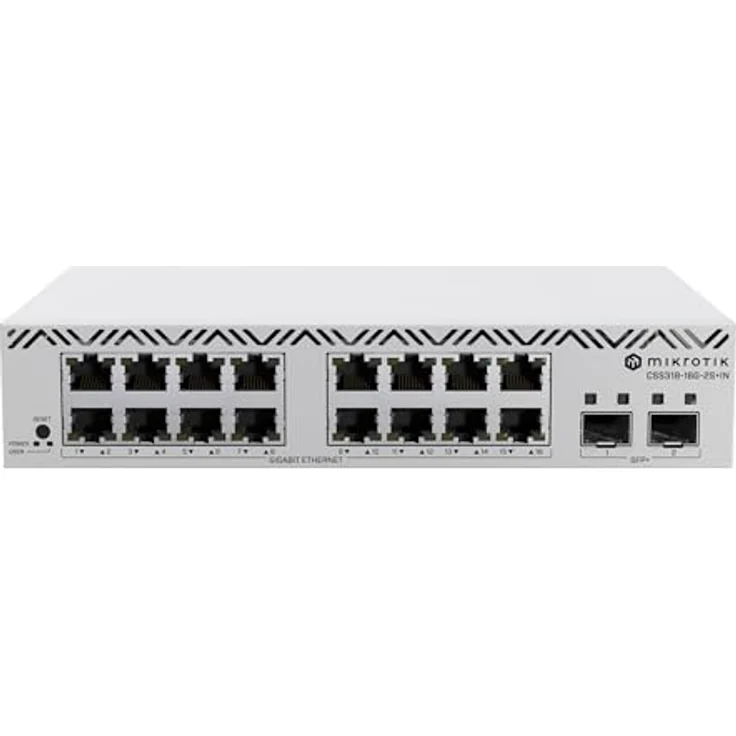 MikroTik CSS318-16G-2S+in Managed Network Switch, 16 Gigabit Ethernet Ports, 2 SFP+ Ports, Rackmount-Design – Bild 3