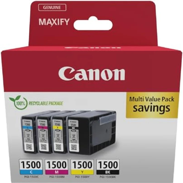 Canon PGI-1500 (BK), Druckerpatrone für optimale Druckqualität, Schwarz – Bild 1