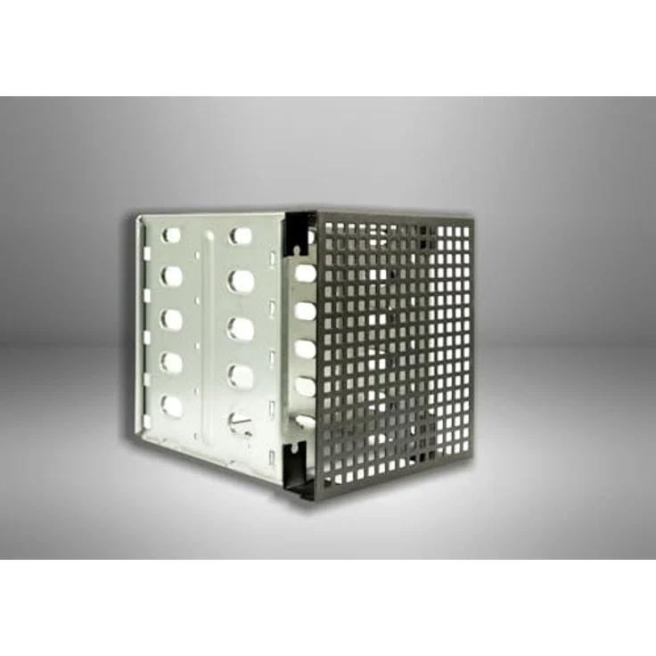 Inter-Tech Einbaurahmen 5,25" auf 5x3,5" für 19" Gehäuse, robuste Stahlkonstruktion, schwarz, platzsparend für bis zu fünf Festplatten – Bild 2