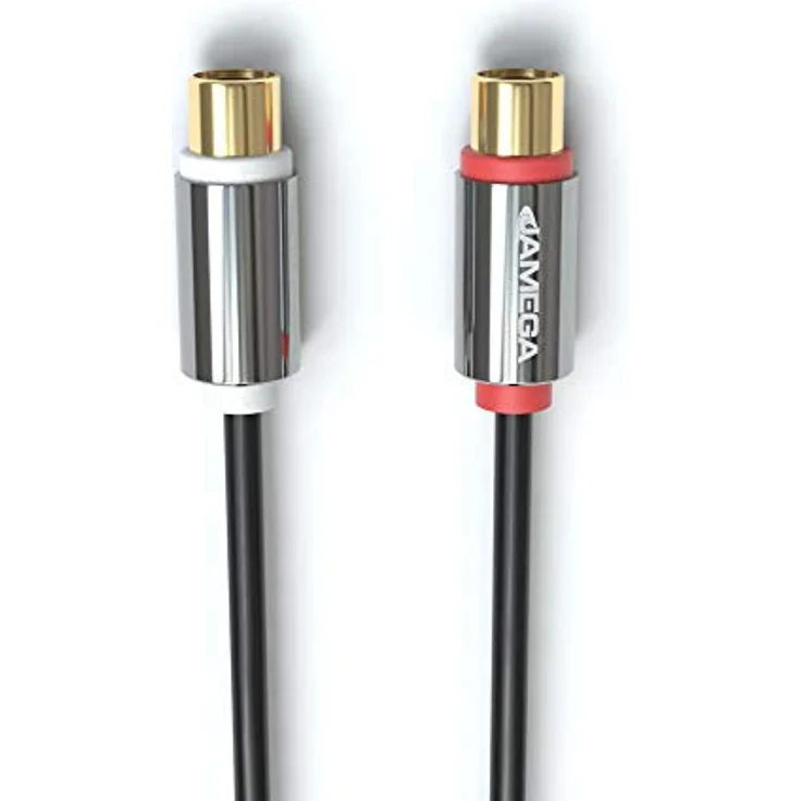 JAMEGA Cinch auf Klinke Adapter, 3.5mm Klinkenstecker auf 2 RCA Cinch Buchsen, vergoldete Kontakte aus Metall, hochwertige OFC Kupfer Innenleiter, kompatibel mit Smartphones, Tablets und Hifi-Anlagen – Bild 4