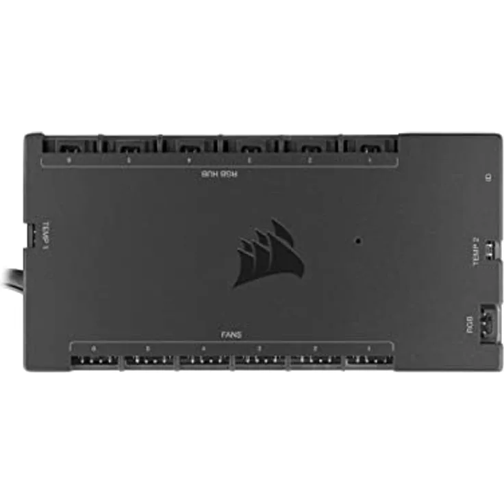 Corsair iCUE COMMANDER CORE XT, Digitale Steuerung der RGB-Beleuchtung und Lüfterdrehzahl (Sie bis zu Sechs PWM-Gehäuselüfter und 264 RGB-LEDs Steuern, Zero RPM-Modus, Temperaturüberwachung) Schwarz - Preisvergleich