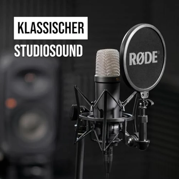 RØDE NT1 Signature Series Großmembrankondensatormikrofon mit Schockhalterung, Popschutz und XLR-Kabel für Musikproduktion, Gesangsaufnahmen, Streaming und Podcasting – Bild 3